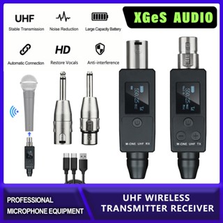 UHF Bộ Thu Phát Tín Hiệu Âm Thanh Không Dây Có Thể Sạc Lại Cho Micro Dynamic Microphone