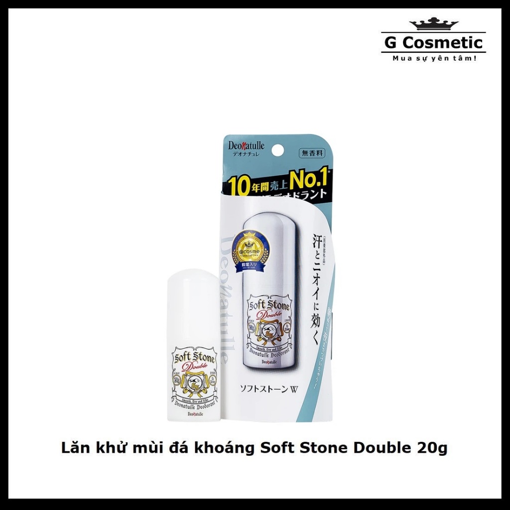 Lăn khử mùi đá khoáng Soft Stone Double 20g
