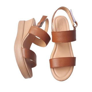 Giày đế xuồng nữ da bò thật cao cấp VI VI .Đế cao 6 phân êm nhẹ