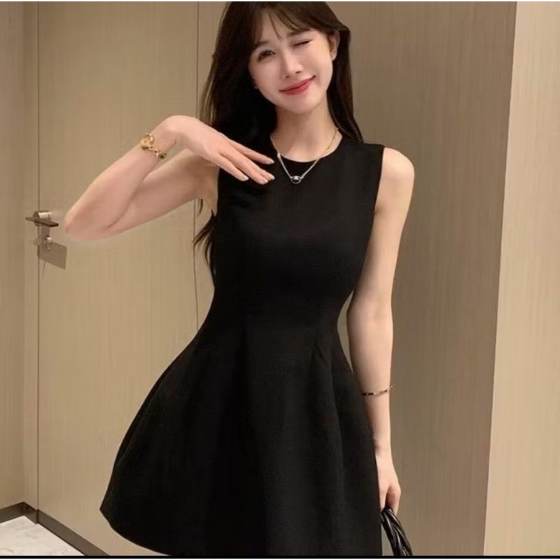 Váy xòe ngắn cổ tròn sát nách có bigsize 40kg-120kg | BigBuy360 - bigbuy360.vn