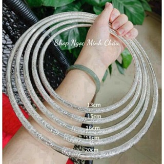 Kiềng Cổ Bạc Chụp Ảnh Áo Dài, Vòng Cổ Dân Tộc, Kiềng Hầu Đồng Hầu Thánh