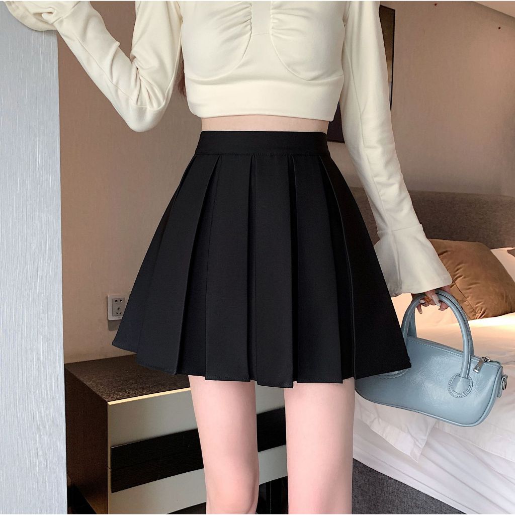 Chân Váy Xếp Ly Xoè Chữ A Váy Ngắn Midi Cao Cấp,Chân Váy Công Sở,Tennis Đẹp Hàn Quốc Ly Úp Đen,Trắng-822HQ | BigBuy360 - bigbuy360.vn