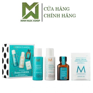[ Sephora - USA ] Set Dầu Gội Xả DưỡnG Ẩm Moroccanoil 40ML, Tinh Dầu 15ML, Kem Tay Moroccanoil