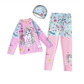 Bộ đồ bơi dài tay pony cho bé gái