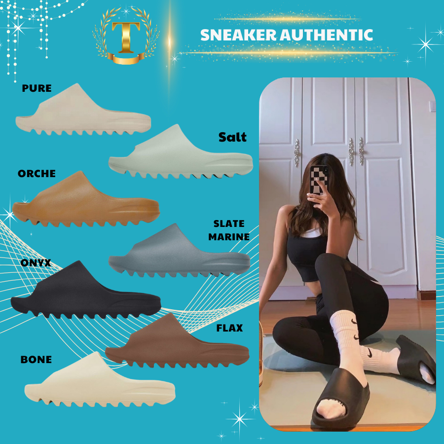Dép Đúc YeeZy Slide Cao 5Cm Đủ màu basic vân nhám nam nữ đế cao bản full cao cấp - full box