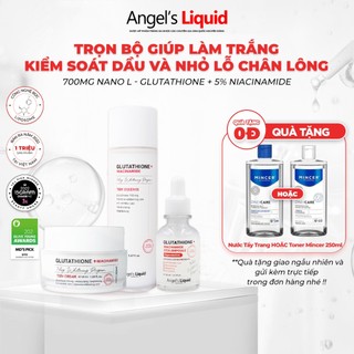 Bộ 3 sản phẩm Nước thần, Serum, Kem Dưỡng Trắng, Se Khít Lỗ Chân Lông Angel's Liquid Glutathione Plus Niacinamide