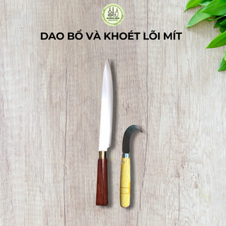 Dao bổ mít và dao khoét lõi mít hàng chuẩn thép không gỉ sắc bén sử dụng tiện lợi