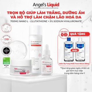 Bộ 3 sản phẩm Nước Thần, Serum, Kem Dưỡng Trắng Cấp Ẩm Đa Tầng Angel's Liquid Whitening Program Glutathione