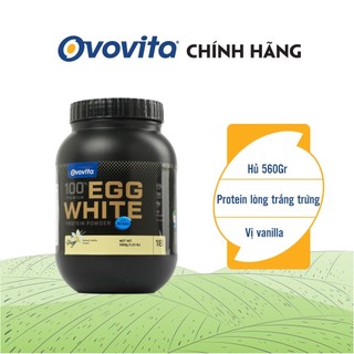 Bột Protein Lòng Trắng Trứng OVOVITA Vị Vani Hũ 560gr Kích Thích Phát Triển Cơ