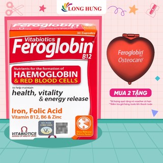 Viên uống Vitabiotics Feroglobin B12 bổ sung sắt (30 viên)