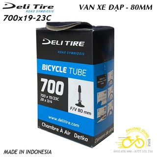 Ruột (Săm) xe đạp Deli Tire 700x19-23C 80mm VAN PHÁP - VAN XE ĐẠP