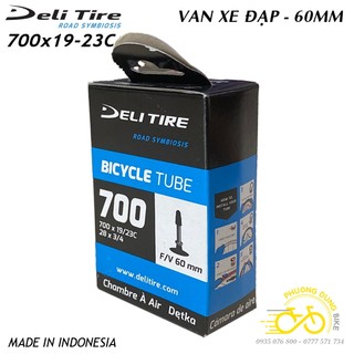 Ruột (Săm) xe đạp Deli Tire 700x19-23C 60mm VAN PHÁP - VAN XE ĐẠP