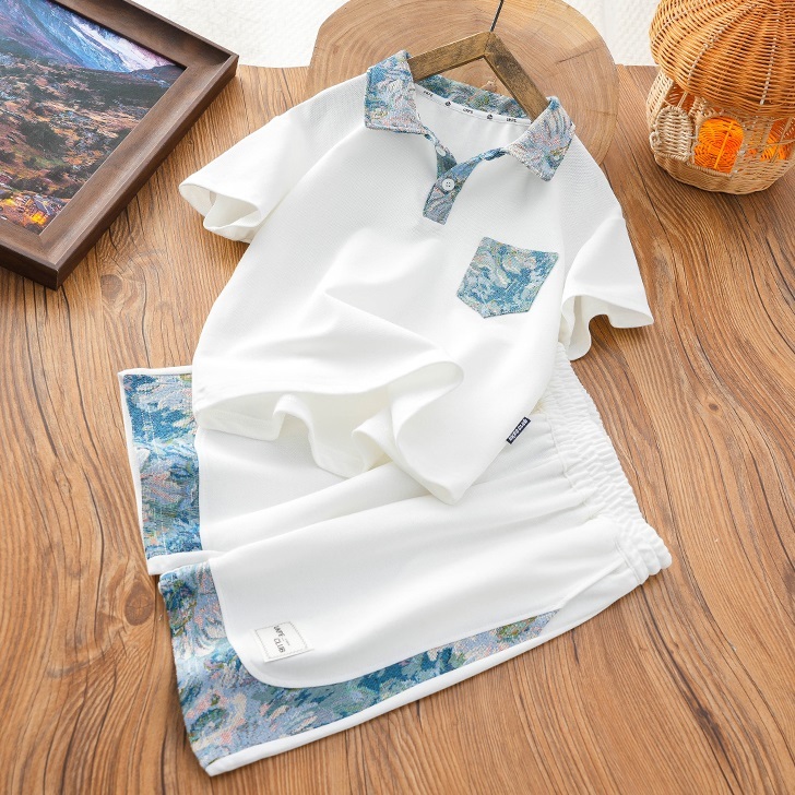 Quần áo bé trai mùa hè, set đồ cho bé trai in hình hoạ tiết độc lạ chất thun poly mềm mát co giãn_POLO PHỐI