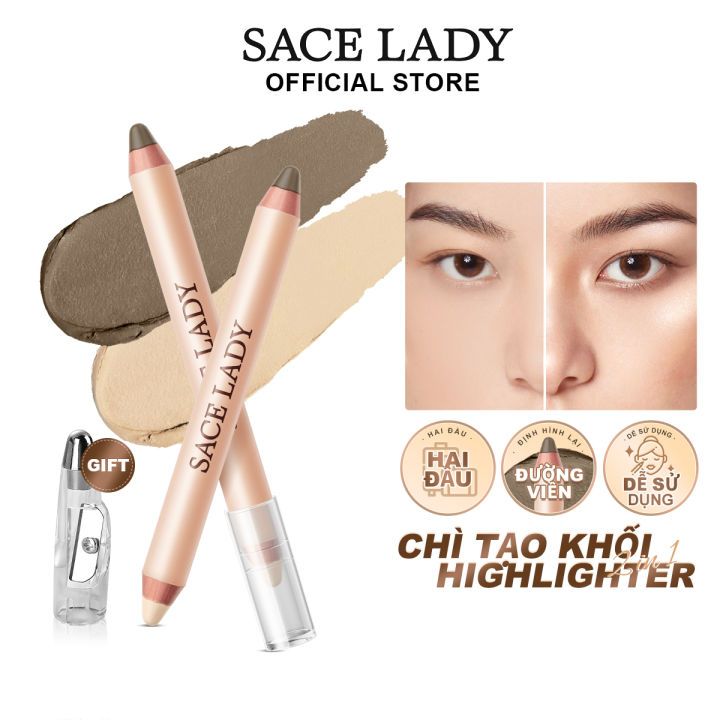 Bút Tạo Khối SACE LADY Hai đầu Trang điểm Mượt Mà Tự Nhiên 3.2g - SL274