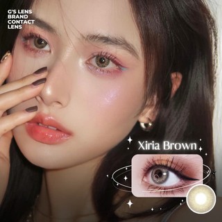 Kính áp tròng Gslens XIRIA BROWN nâu vân tự nhiên lens cận 6 tháng G.DIA 14.2mm có độ (0-7)