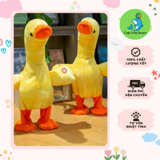  Đồ Chơi Gấu Bông Vịt PoKa Nhại Giọng Biết Đi - Hát Tiếng Việt tặng kèm Dây Xạc 