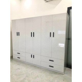 Tủ quần áo nhựa Đài Loan 6cánh(245x180x48)có lót lõi gỗ bản lề.