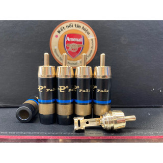 Jack AV rca hoa sen chân đồng mạ vàng nhập khẩu. jack hãng Palic, goldsnake.
