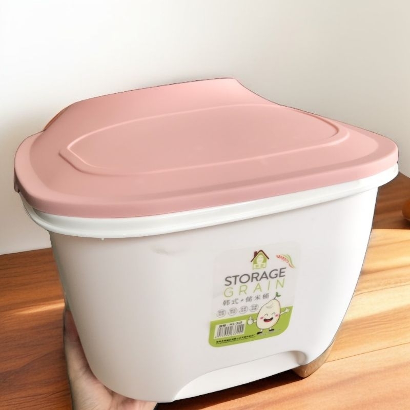 Thùng gạo 20L nhựa PP màu Pastel siêu xinh có bánh xe cao cấp - an toàn , dễ sử dụng