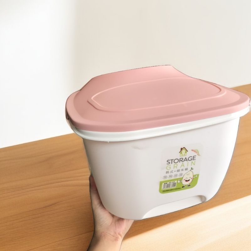 Thùng gạo 20L nhựa PP màu Pastel siêu xinh có bánh xe cao cấp - an toàn , dễ sử dụng