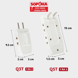 Phích cắm điện chia 3, chia 5 thông minh Sopoka - Tổng kho kim khí điện nước