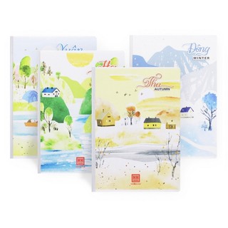 [TẶNG BÚT BI] Lốc 10 Vở kẻ ngang Hồng Hà 120 trang bốn mua 1001 - Định lượng 58gms - BÌA MỚI 2024