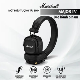  Tai nghe nhét tai Bluetooth không dây Marshall Major 4 có Mic Tai nghe âm trầm sâu Âm thanh nổi Hi-Fi 