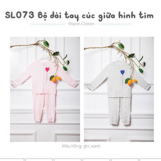 SL073 Bộ dài tay cúc giữa hình tim La Pomme