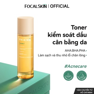 FOCALSKIN Toner Hoa Xương Rồng AHA BHA PHA Hỗ Trợ Sạch Bụi Bẩn Dầu Thừa Mụn Đầu Đen Trên Da 120ml