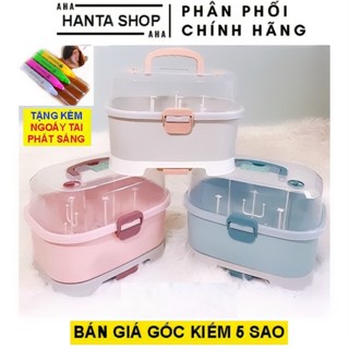 Khay úp bình sữa Jupin mẫu mới có 2 van thoát hơi ẩm - Giá đựng bình có nắp đậy