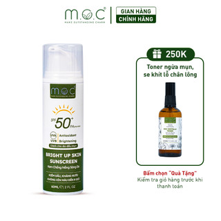 Kem Chống Nắng Treatment nâng tone, sáng da, kháng nước, kiềm dầu với SPF50+ PA++++ ngăn chặn UV, bụi mịn, kim loại nặng