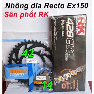 Nhông dĩa Recto Thái Lan, Sên phốt RK cao cấp cho Exciter 150