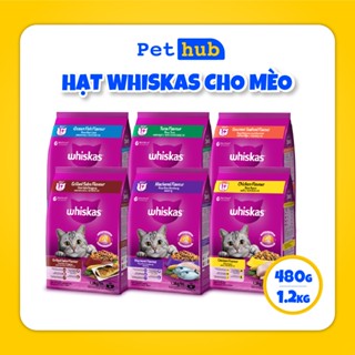 Hạt Whiskas Dạng Khô Túi 480g Và 1,2kg Cho Mèo Con Và Mèo Trưởng Thành
