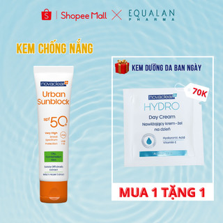 Kem chống nắng spf 50+ không gây bí da, bảo vệ da toàn diện urban sunblock novaclear 40ml