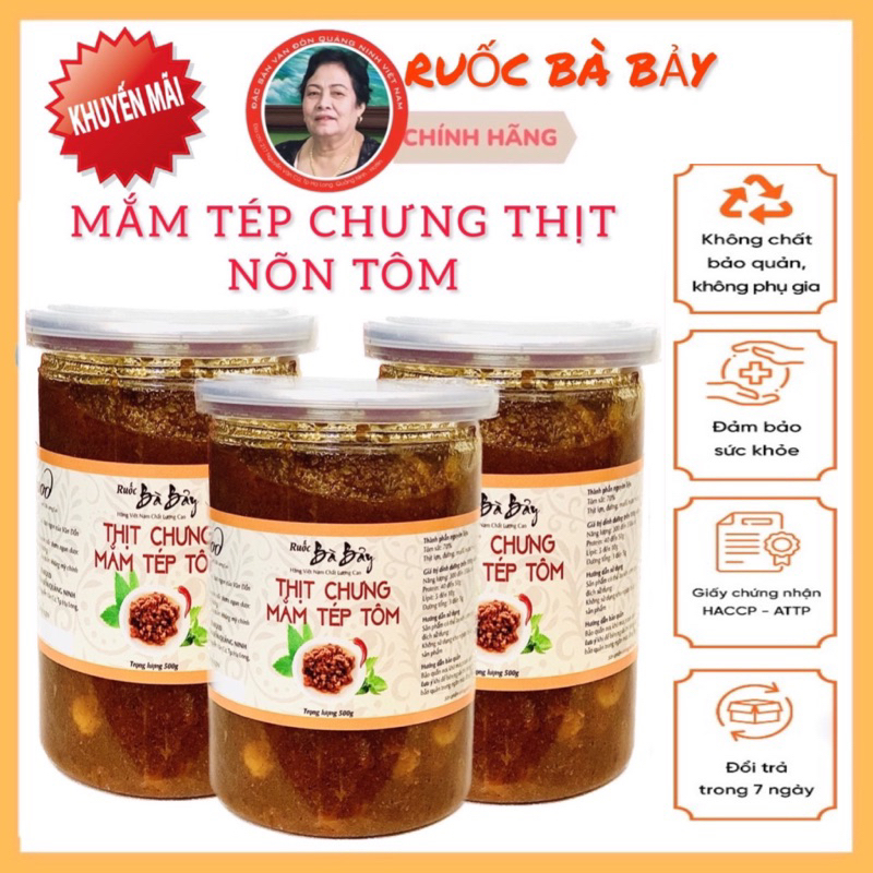 500g { SIÊU NGON-GIÁ TIẾT KIỆM}Mắm Tép Chưng Thịt Nõn Tôm Tươi { RUỐC TÔM BÀ BẢY-ĐẶC SẢN HẠ LONG}