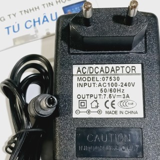 Adapter dc 7.5v - 3a / đầu cắm 5.5mm x 2.1mm
