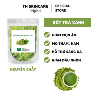 Bột trà xanh nguyên chất giảm mụn thâm sáng mịn TH Skincare