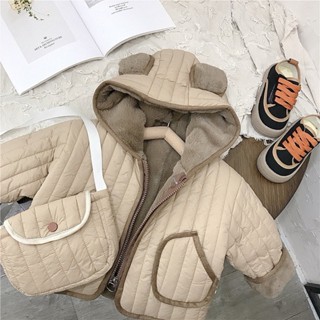 [Shubimkids] -AK08- Áo Khoác Phao Tai Gấu Tặng Kèm Túi Cho Bé Trai Và Gái 7 - 23kg