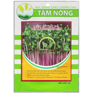 Hạt Giống Rau Mầm Củ Cải Đỏ 30G Tâm Nông