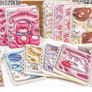Sổ tay ghi chép lò xo mini nhỏ gọn bỏ túi, Sổ tay cute hoạt hình đẹp dễ thương A7 có dòng kẻ