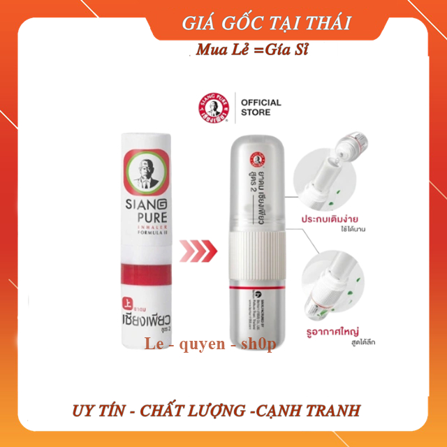 Ống hít thông mũi ông già siang pure 2 Đầu Thái Lan mẫu mới
