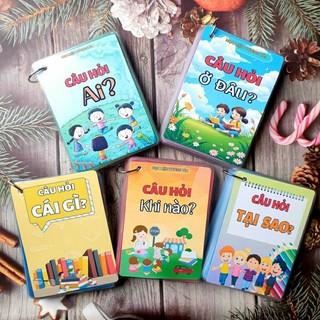 Học liệu tương tác Câu hỏi Ai/Khi nào/Cái gì/Ở đâu/Tại sao? - Học liệu đồ chơi giáo dục sớm Montessori