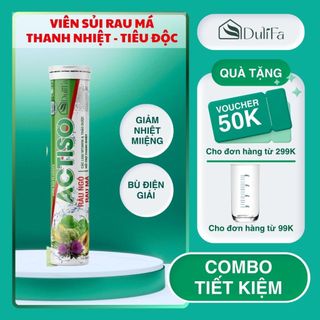 Viên sủi mát gan rau má Dulifa hỗ trợ giảm mẩn ngứa, thanh nhiệt, giải độc