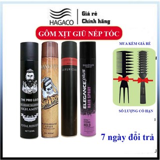 Gôm xịt tóc giữ nếp tạo kiểu nam nữ