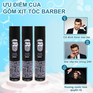 COMBO 3 CHAI Gôm xịt tóc giữ nếp tạo kiểu nam nữ