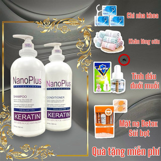 Cặp gội xả nano Plus 2000ml/ chai