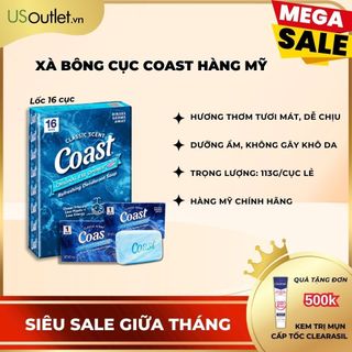 Lốc 16 cục xà bông Coast Classic Soap 113g/cục hàng Mỹ