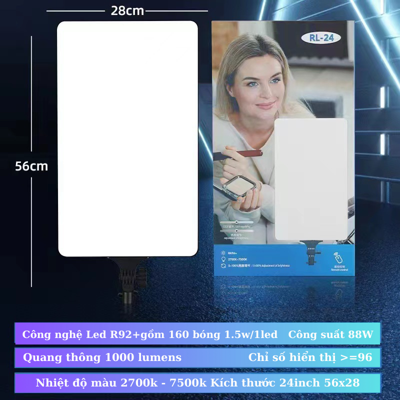 Đèn Studio hắt sáng RL  hỗ trợ chụp ảnh livestream và quay video chuyên nghiệp chính hãng