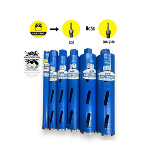 Mũi Khoan Rút Lõi Khô Chống Kẹt Thân Xoắn Phi Từ 32 Đến 80mm ,Dài 370mm Chuyên Dùng Cho Thợ Điều Hòa,Điện Nước
