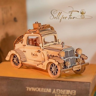 Lắp Ráp Mô Hình Gỗ 3D ROBOTIME Đồ Chơi Lắp Ráp Xe Hơi Cổ Điển ROLIFE Vintage Car TG504